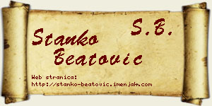 Stanko Beatović vizit kartica